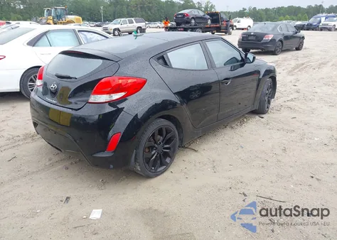 2013 Hyundai Veloster Base W/Black из США, поврежденный, VIN KMHTC6AD3DU084995